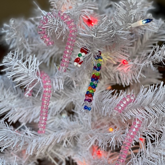 Rare Vintage 1970’s 4 Pc.Candy Cane Christmas Ornaments - Picture 1 of 6